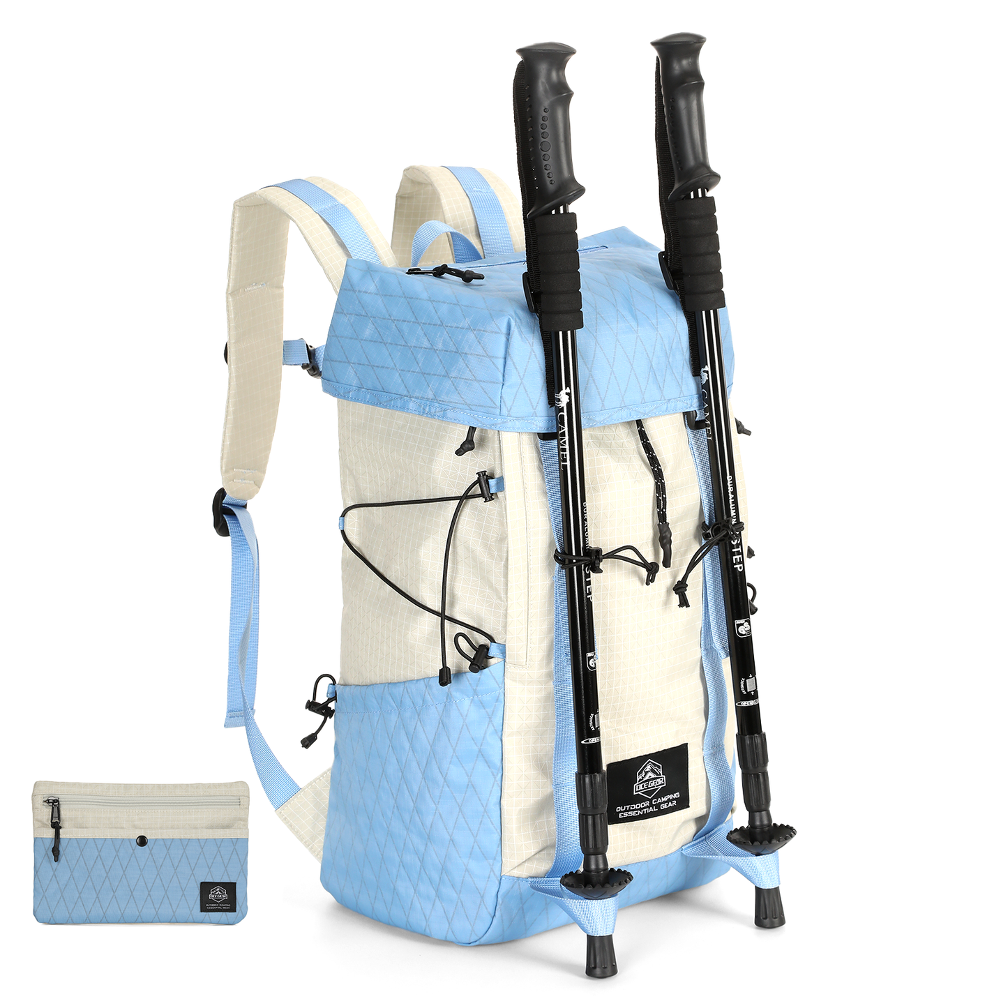 Hiking Backpack Waterproof Mountaineering Backpack with Rain Cover Outdoor Travel Camping Rucksack Lightweight Trekking Daypack for Men Women