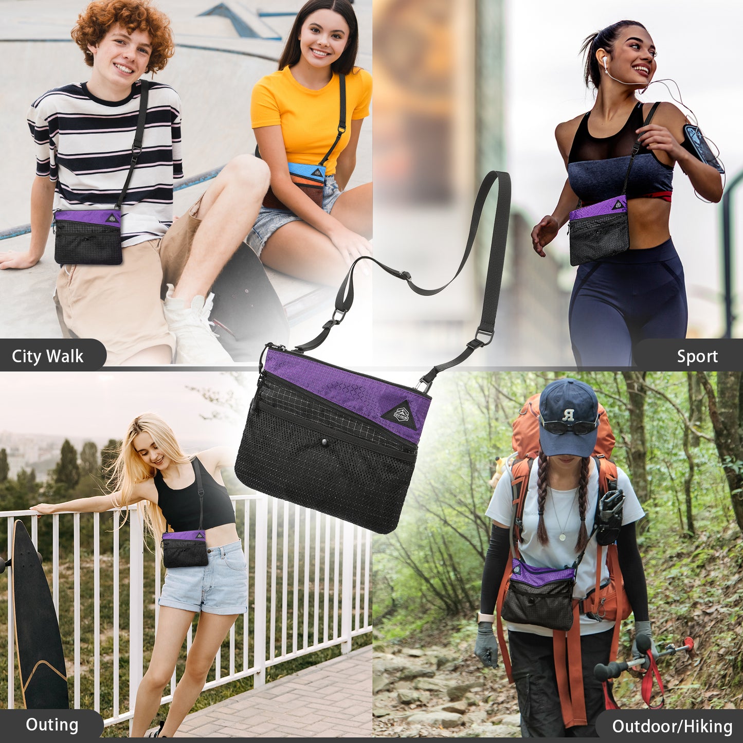 Lightweight Crossbody Bag Waterproof Women Shoulder Bag Men Small Crossbody Purse Suitable for Travel, Commuting