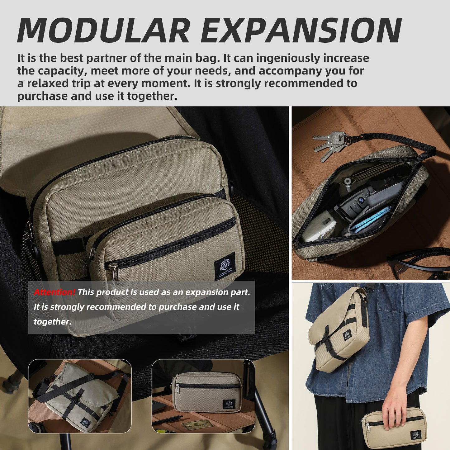 Outdoor Tactical Storage Bag - Durable Nylon, Versatile Hanging Design,Portable High Capacity Tactical Pouch for Camping, Hiking, Travel, Trunk Organizer