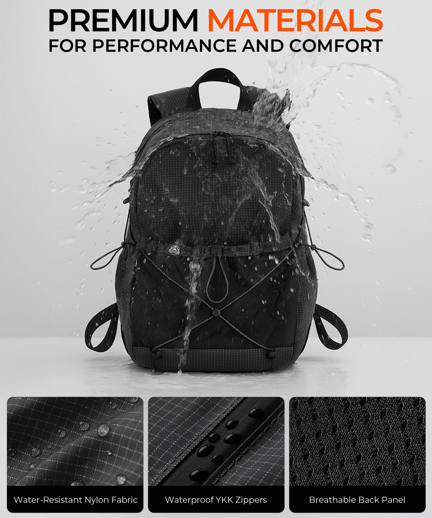 Lightweight Hiking Backpack, Camping Backpack 20L Small Backpacks Water Resistant Daypack for Women Men