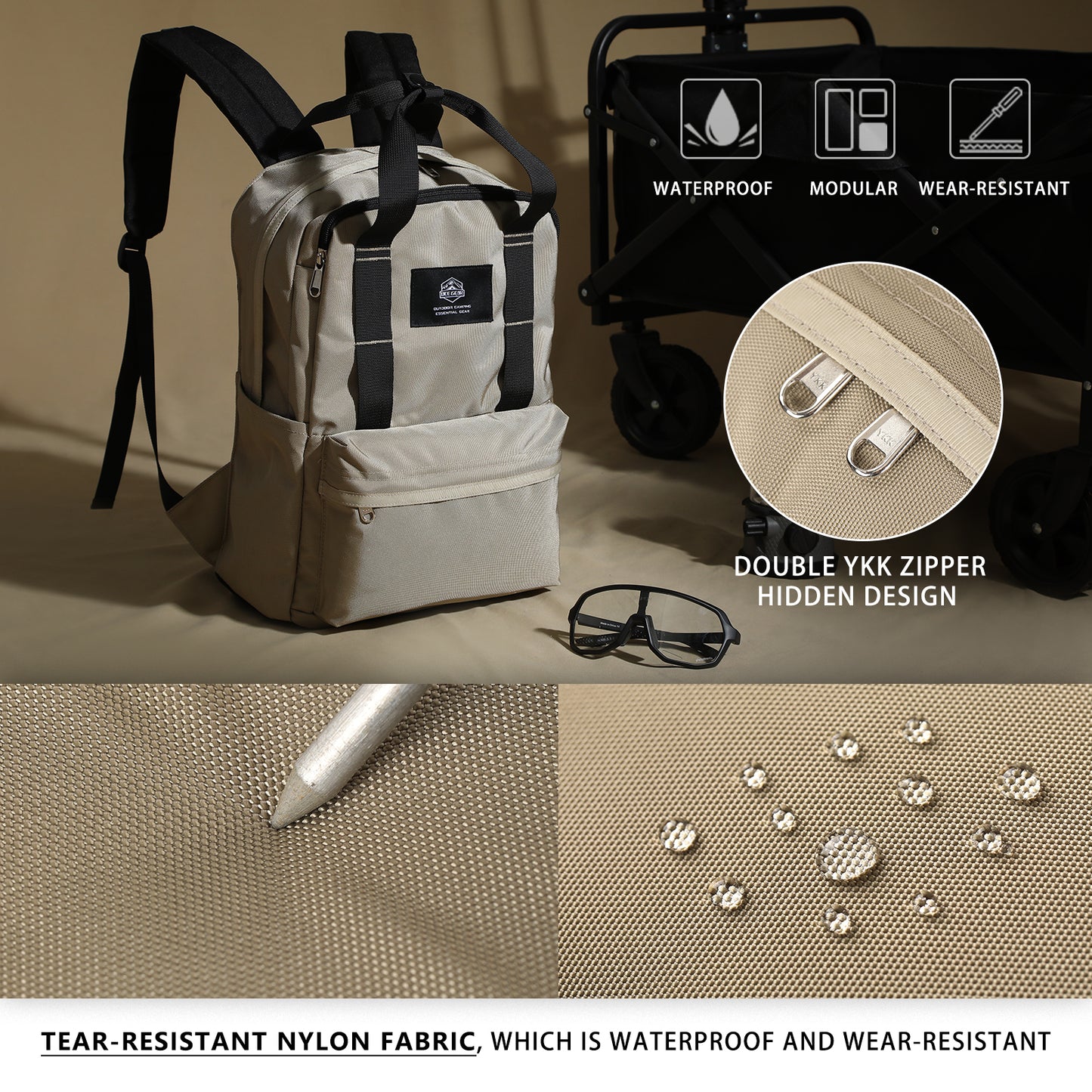 Carry On Backpack Portable Lightweight Hiking Backpack Expandable Small Travel Laptop Backpack With Bottle Holder for Women & Men Outdoor Travel BoysDaypack