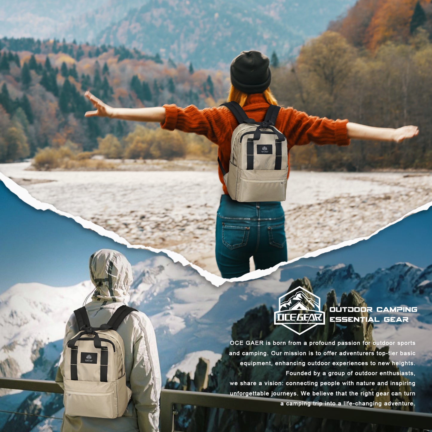Carry On Backpack Portable Lightweight Hiking Backpack Expandable Small Travel Laptop Backpack With Bottle Holder for Women & Men Outdoor Travel BoysDaypack