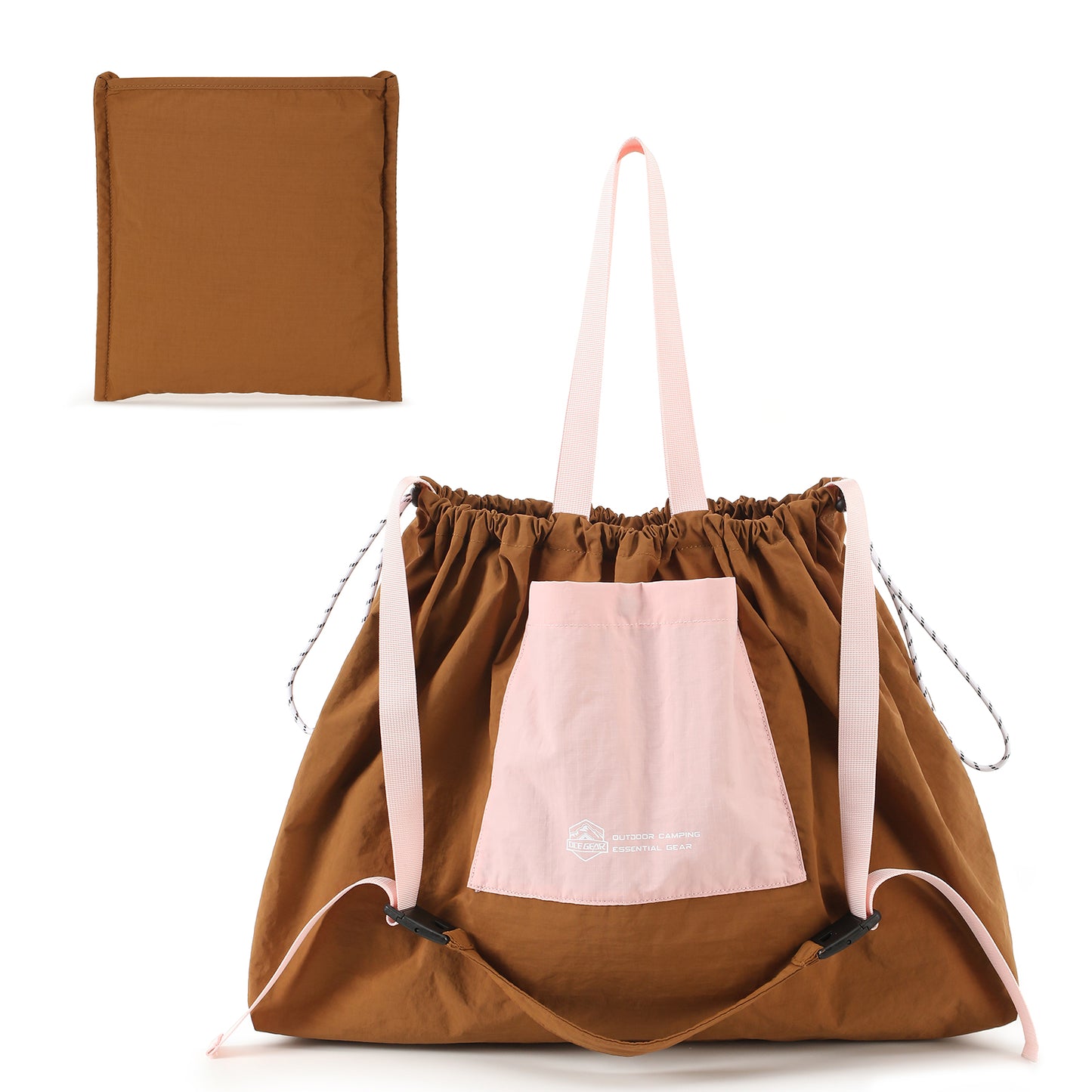 OCE GEAR Tote Bag Drawstring Crossbody Bag Foldable Design Handbag Shoulder Bag Suitable for Fitness, Travel, Mountaineering