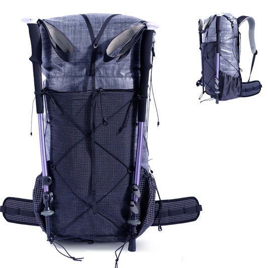 Ultralight Dyneema Backpack - Cuben Fiber Bag, Backpacking bag, DrawString Cord, Light Weight for Camping,Hiking,Travelling
