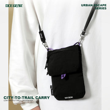 OCE GEAR Flip Fit RFID crossbody phone bag worn for travel