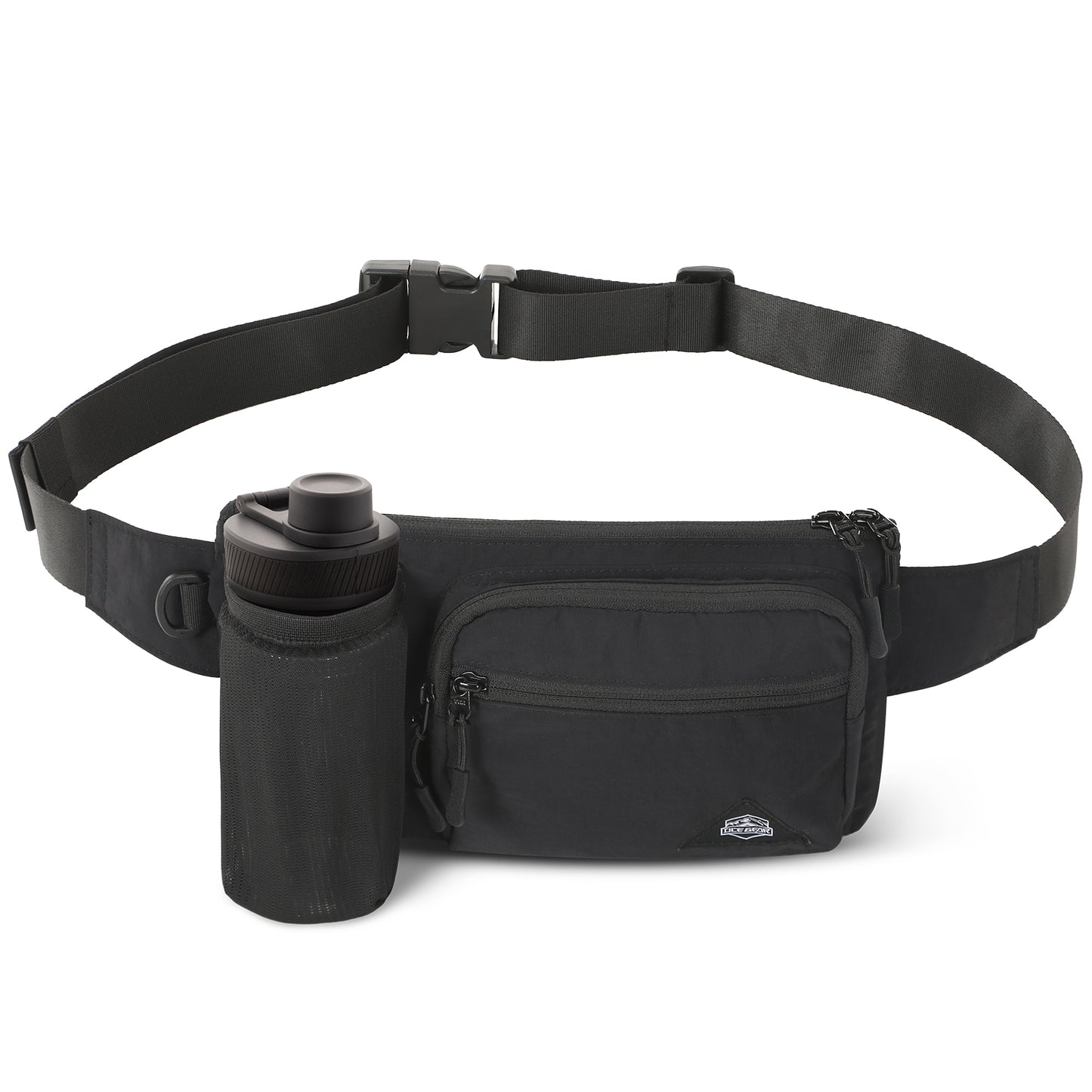 Fanny Pack with Water Bottle Holder for Men Women Hiking Waist Bag Running Waist Pack Waterproof for Outdoor Travel Cycling Climbing Walking Fit All Phones (Bottle Not Included)