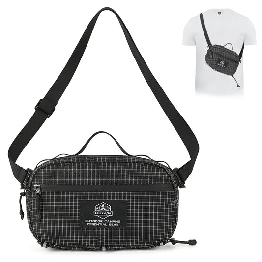 Fanny Pack Hiking Waist Packs Large Crossbody Bagwith Zipper Pockets Adjustable Strap Waist Bags Travel Hip Pack for Cycling Running for Women Men