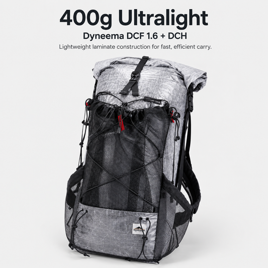 OCE GEAR 30L 35L Dyneema DCF1.6 DCH ultralight backpack side view