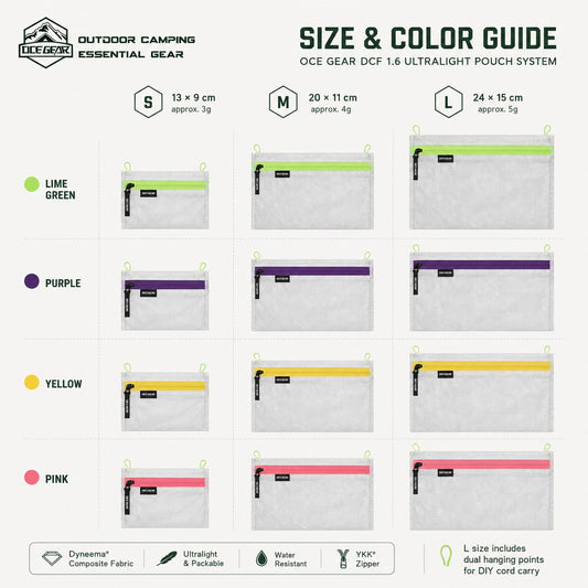 OCE GEAR DCF 1.6 Size & Color Guide