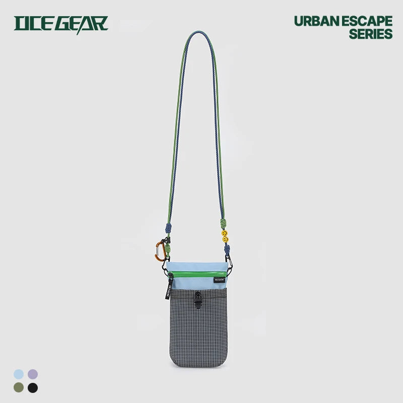OCE GEAR Dyneema Grid Phone Crossbody Pouch in black orange