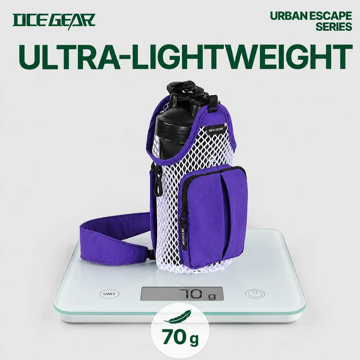 Ultra-lightweight 70g bottle carrier