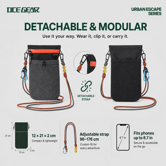 OCE GEAR lightweight phone pouch fits up to 6.7 inch phone