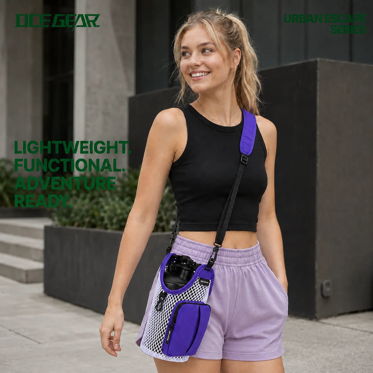 Rear phone pocket with anti-slip cord