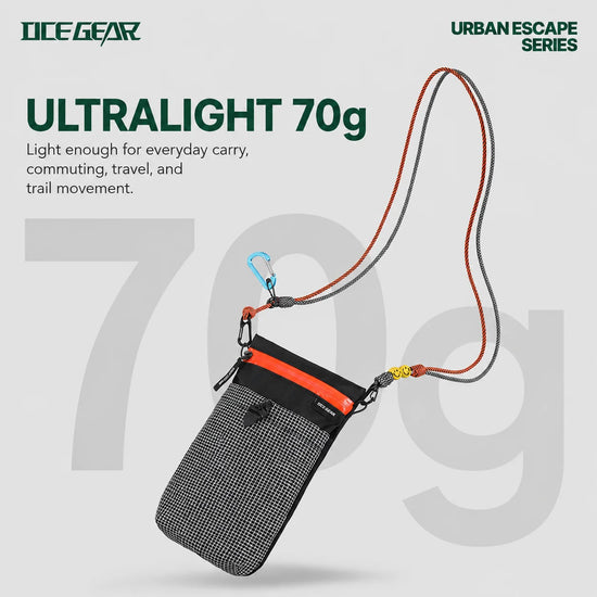 OCE GEAR modular phone pouch attached to backpack