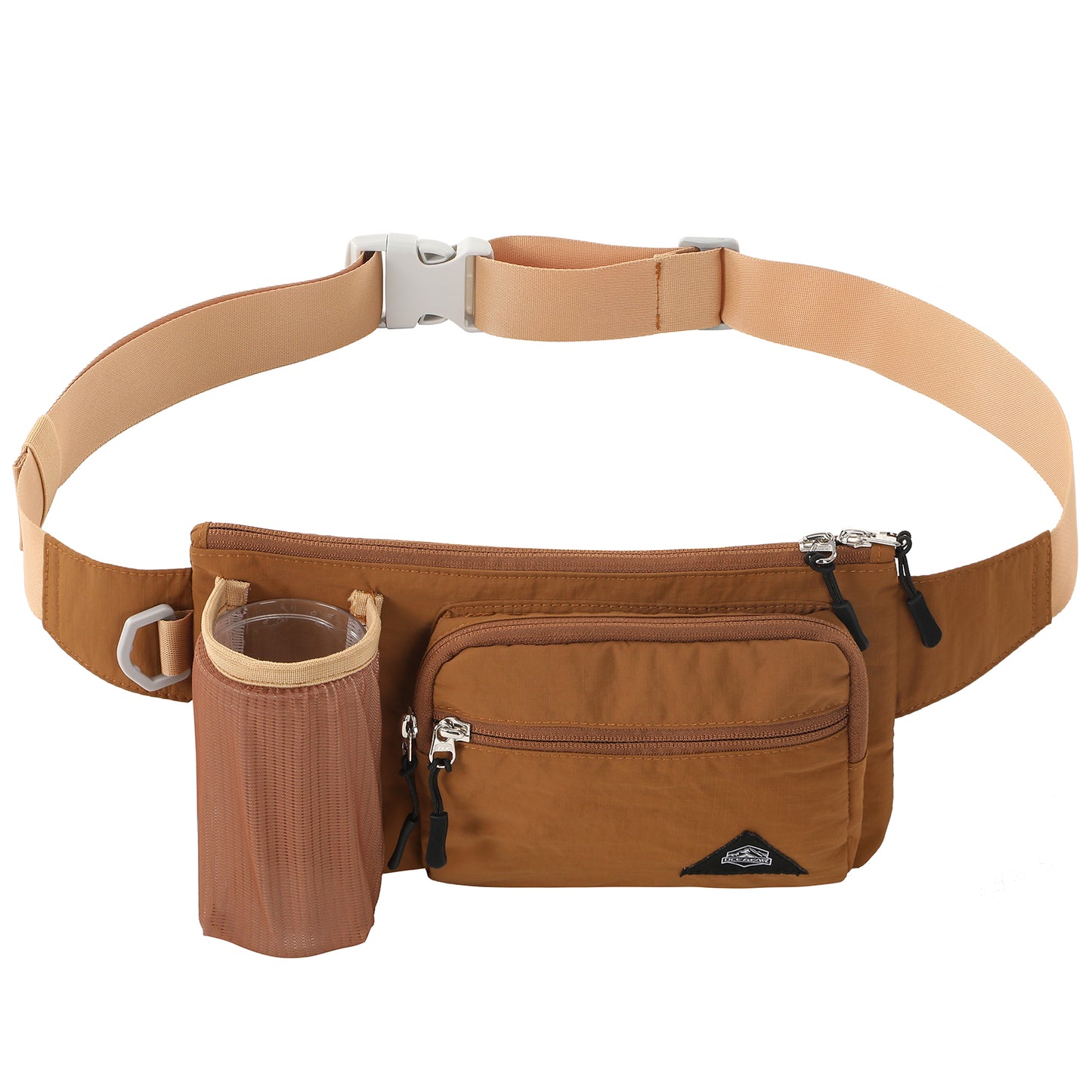 Fanny Pack with Water Bottle Holder for Men Women Hiking Waist Bag Running Waist Pack Waterproof for Outdoor Travel Cycling Climbing Walking Fit All Phones (Bottle Not Included)