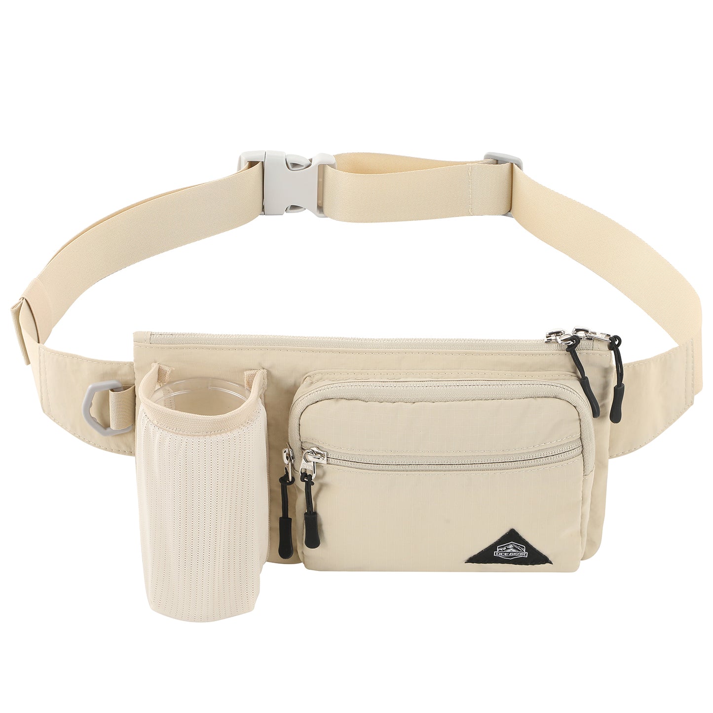 Fanny Pack with Water Bottle Holder for Men Women Hiking Waist Bag Running Waist Pack Waterproof for Outdoor Travel Cycling Climbing Walking Fit All Phones (Bottle Not Included)