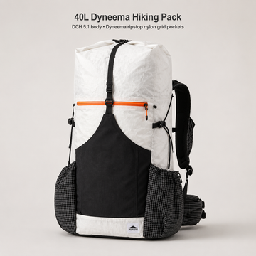 Horizon Ridge Gear 40L Dyneema DCH ultralight hiking backpack front view