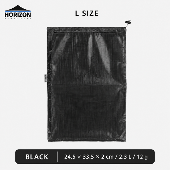 Black Dyneema waterproof storage bag size L
