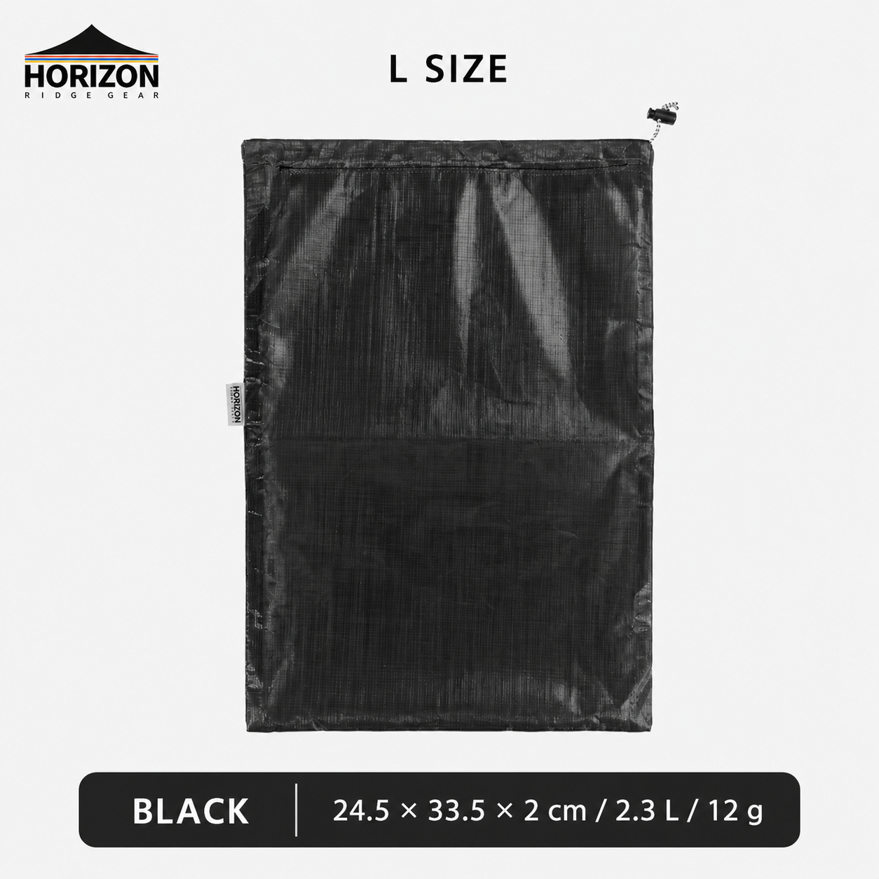 Black Dyneema waterproof storage bag size L