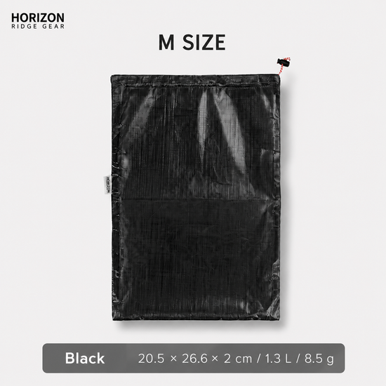 Black Dyneema waterproof storage bag size M
