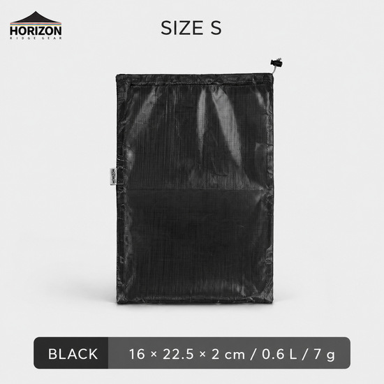 Black Dyneema waterproof storage bag size S