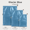 Glacier Blue Dyneema storage bag 3-piece set