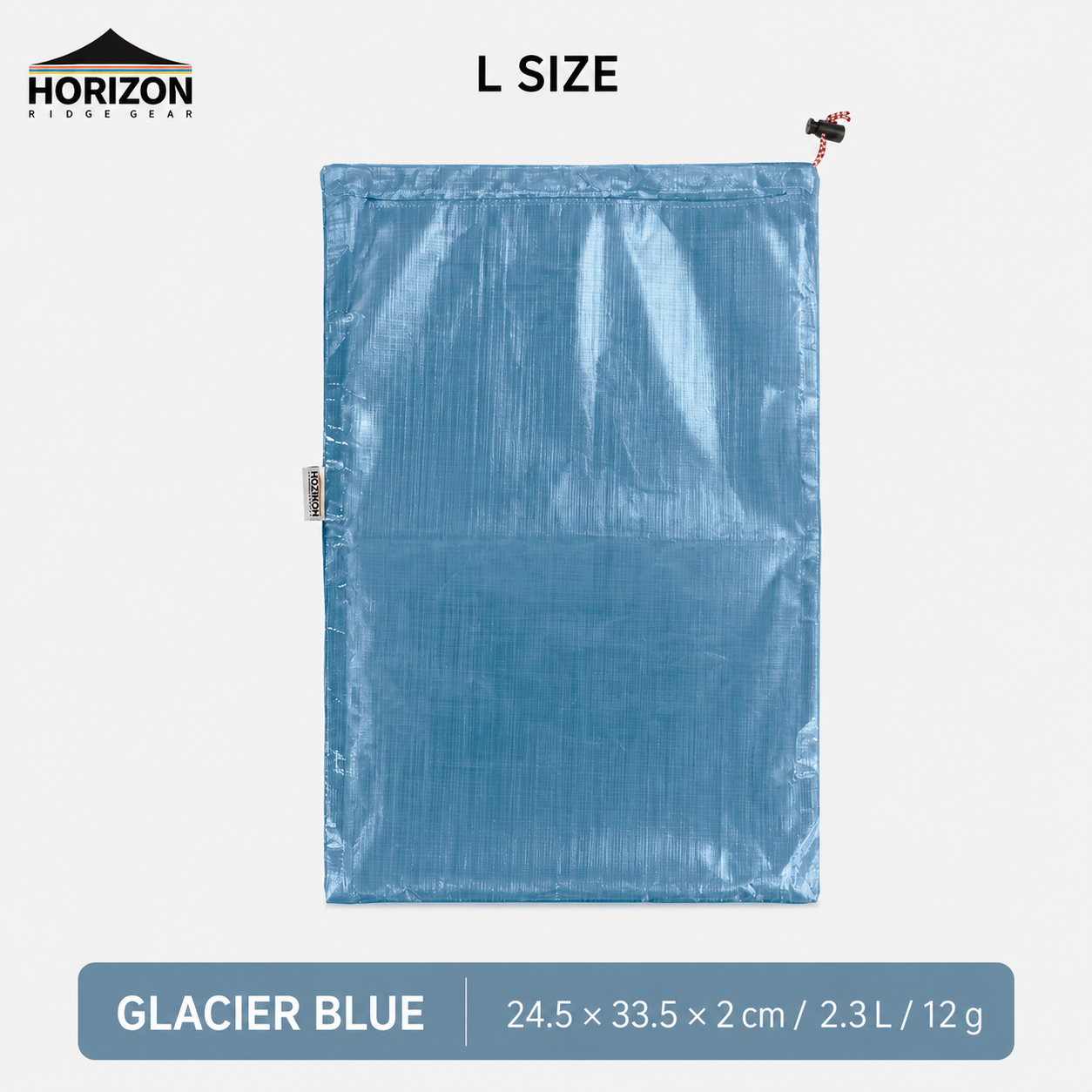 Glacier Blue Dyneema waterproof storage bag size L