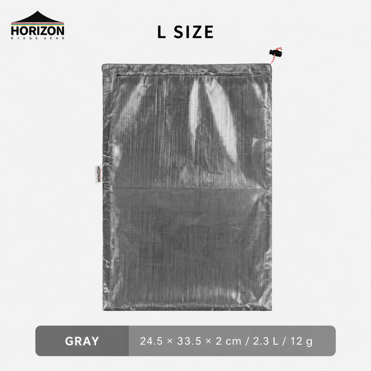 Gray Dyneema waterproof storage bag size L