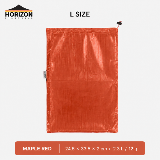 Maple Red Dyneema waterproof storage bag size L