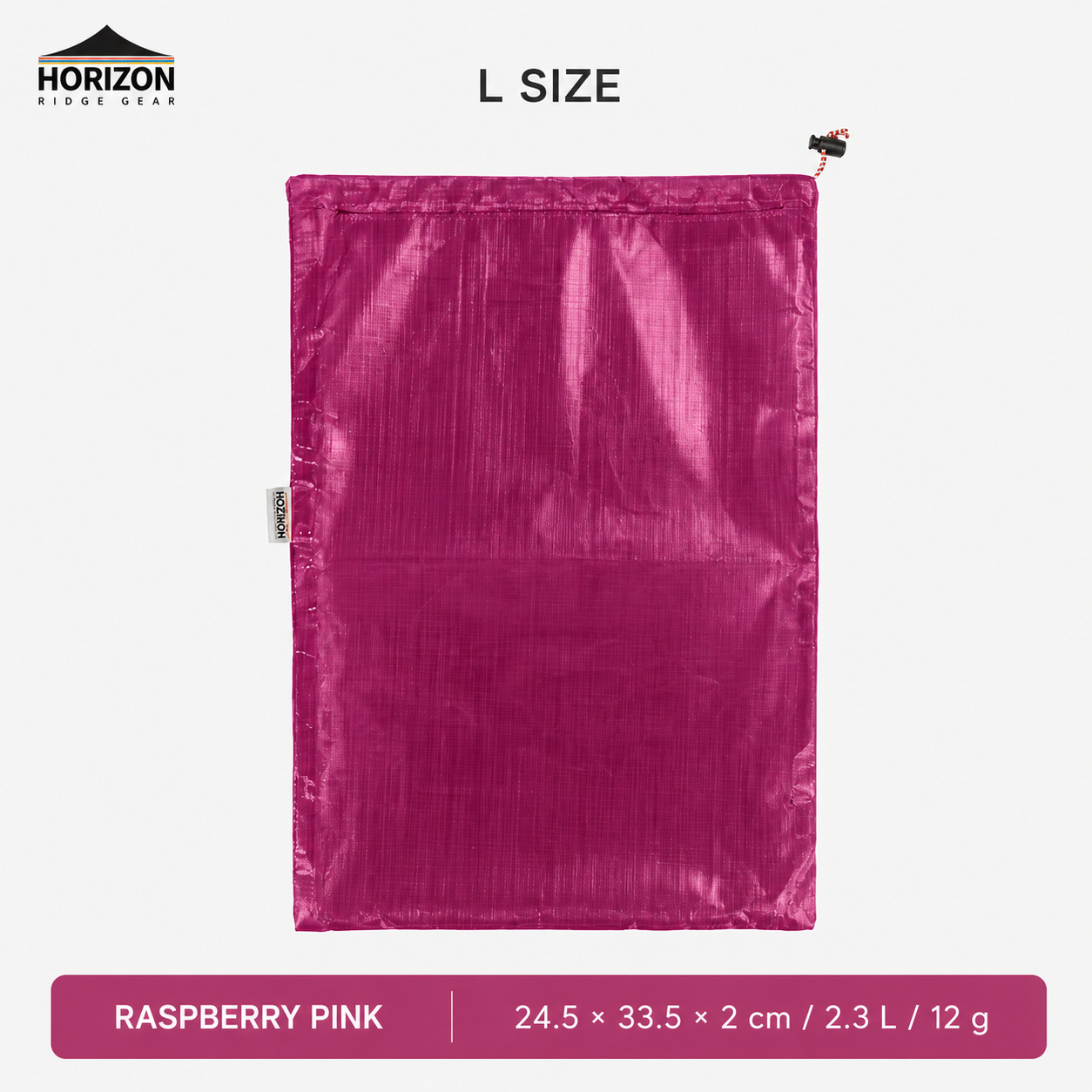 Raspberry Pink Dyneema waterproof storage bag size L