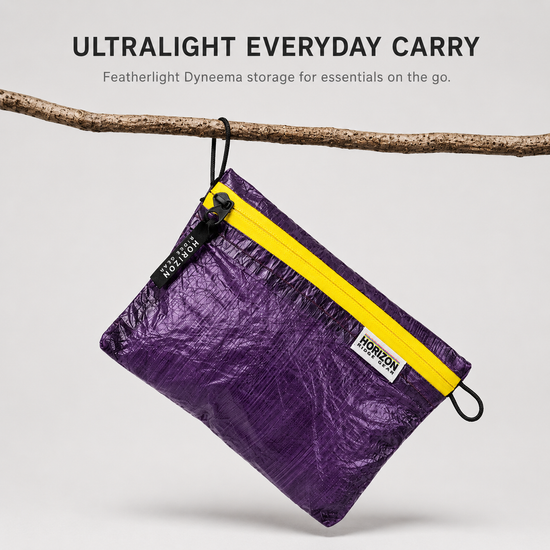 Night Purple Yellow ultralight Dyneema zip pouch