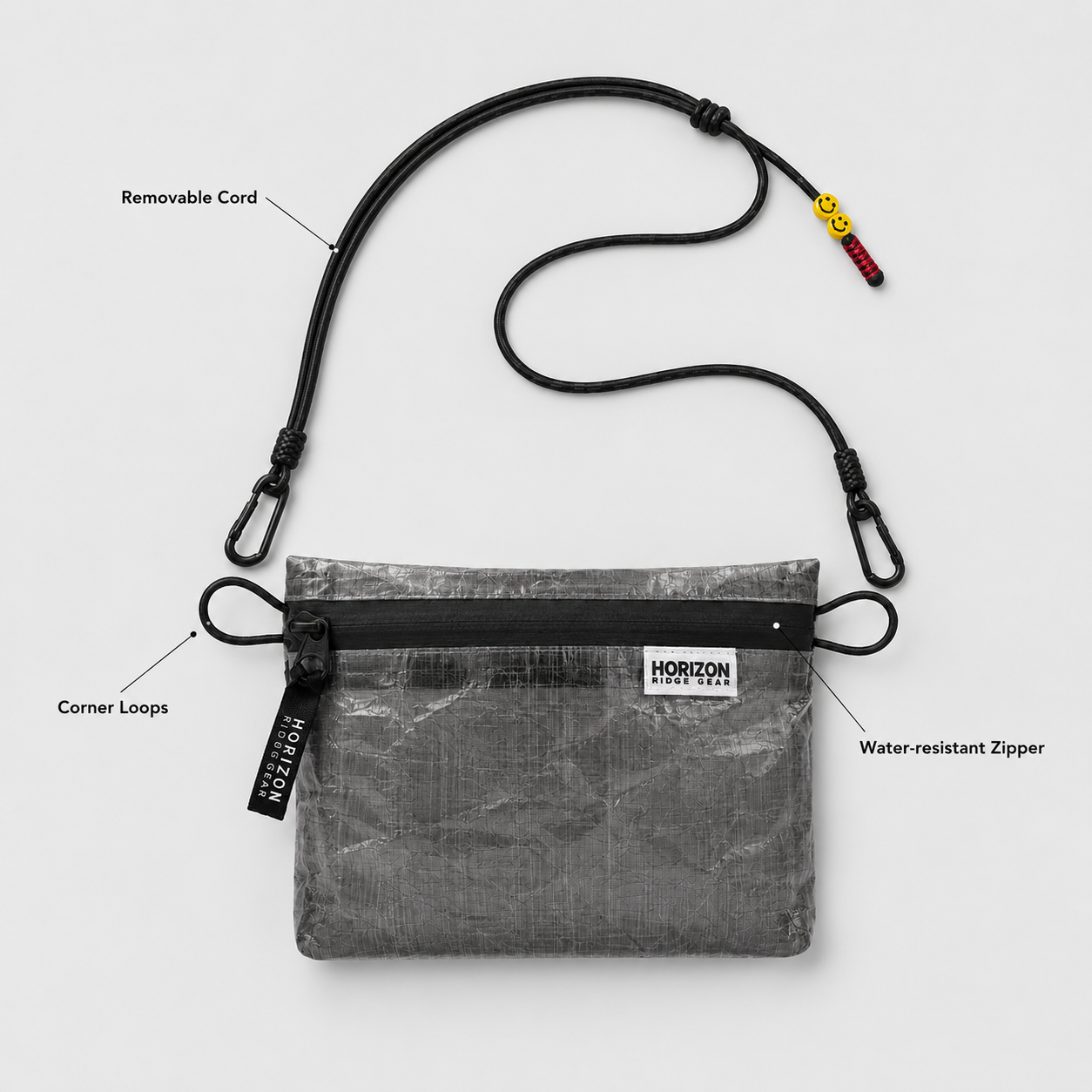 Horizon Ridge Gear zip pouch with removable cord