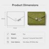 Dyneema DCH card wallet dimensions 9.2 by 8.0 cm and 10 g weight