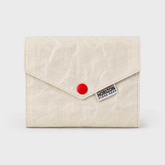 Off-White and Brick Red Dyneema DCH minimalist card wallet