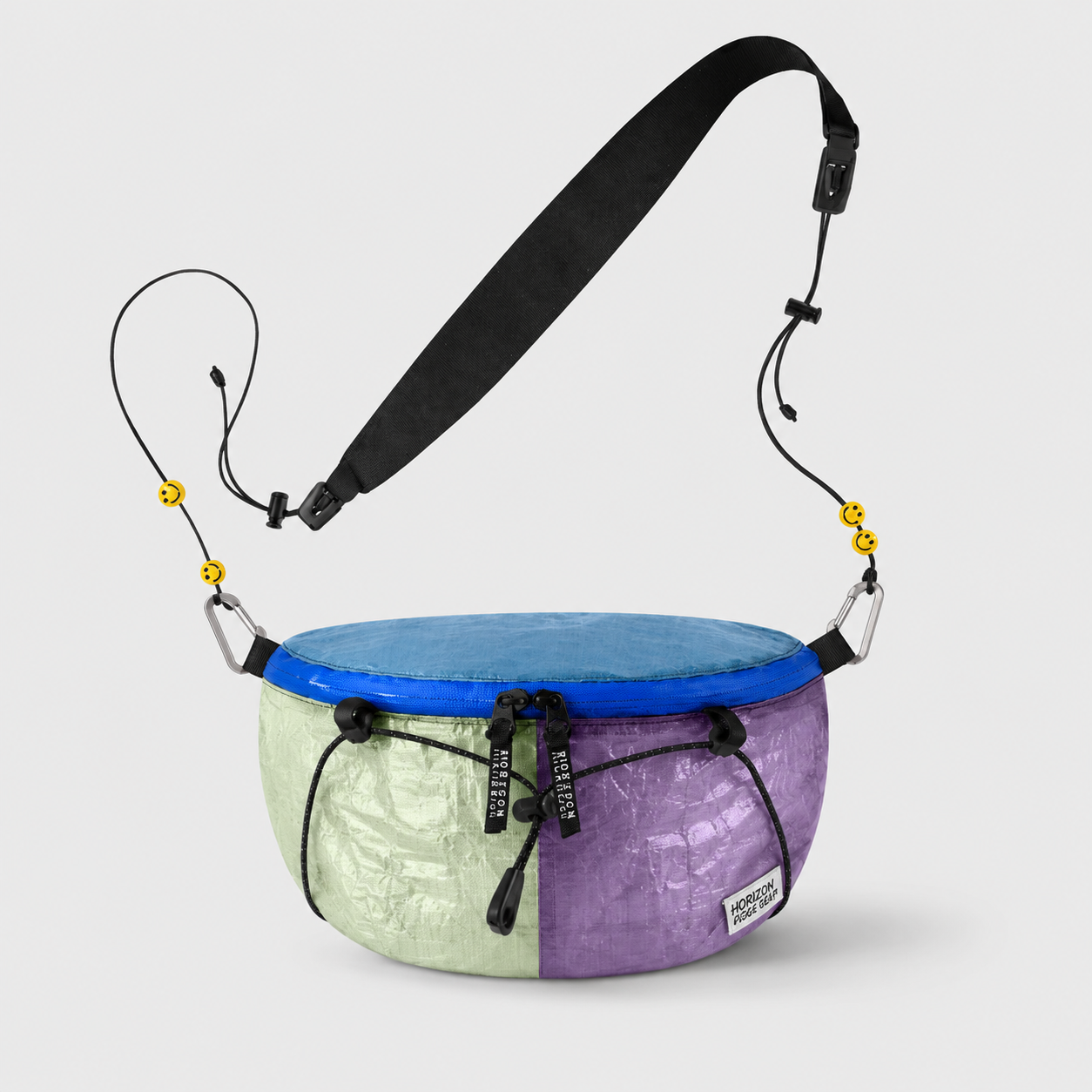 Green Purple Blue Dyneema DCF 1.6 ultralight sling bag