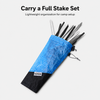 Backpacking tent peg pouch with drawcord closure