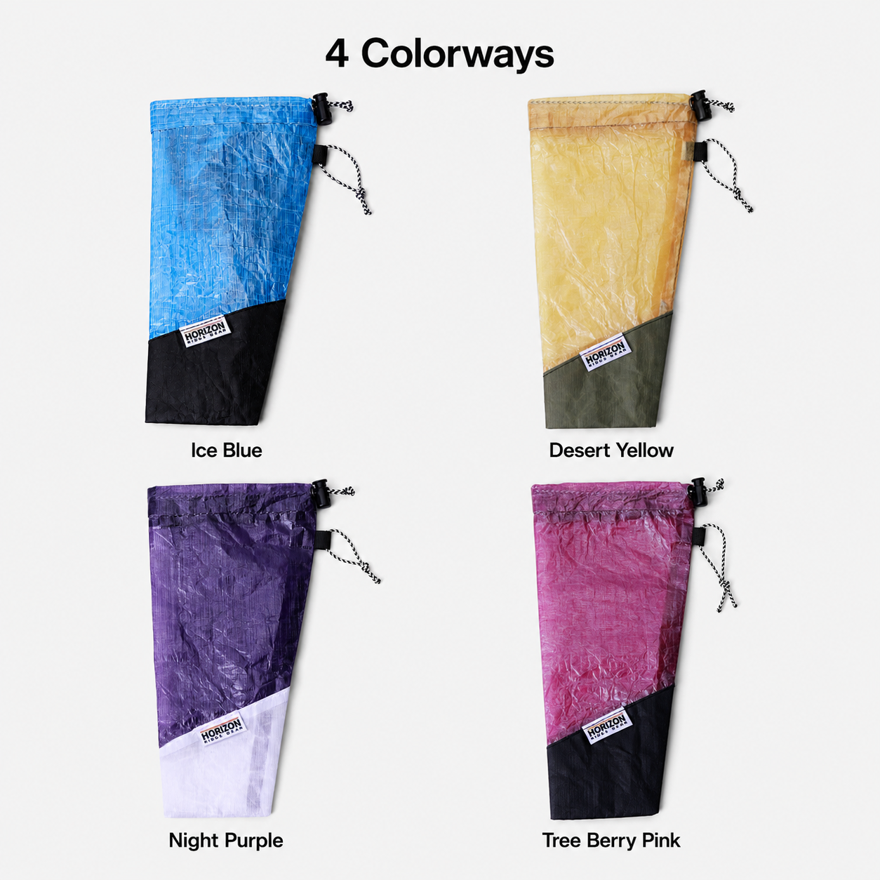 DCF 1.6 upper body fabric detail on ultralight stake pouch