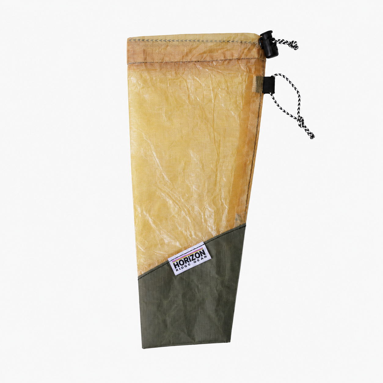 Desert Yellow Olive Dyneema DCF 1.6 tent stake bag SKU image