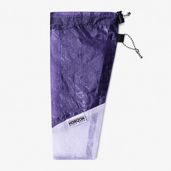 Night Purple Translucent White Dyneema DCF 1.6 tent stake bag SKU image