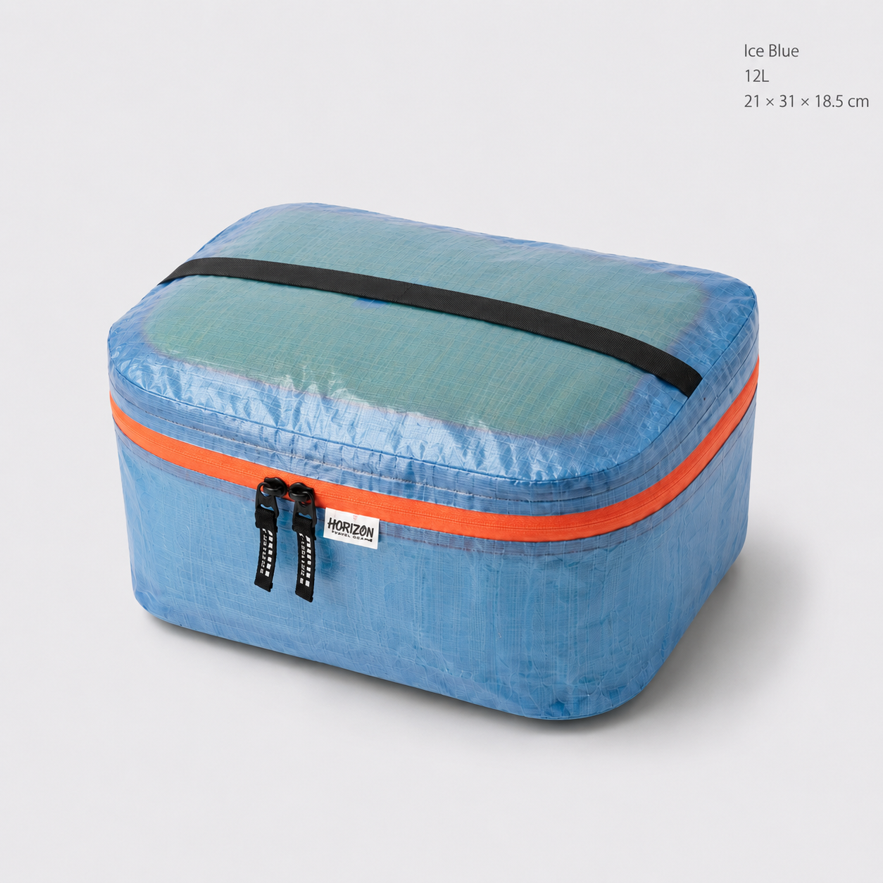 Ice Blue 12L Dyneema DCF storage pillow bag 21 by 31 by 18.5 cm