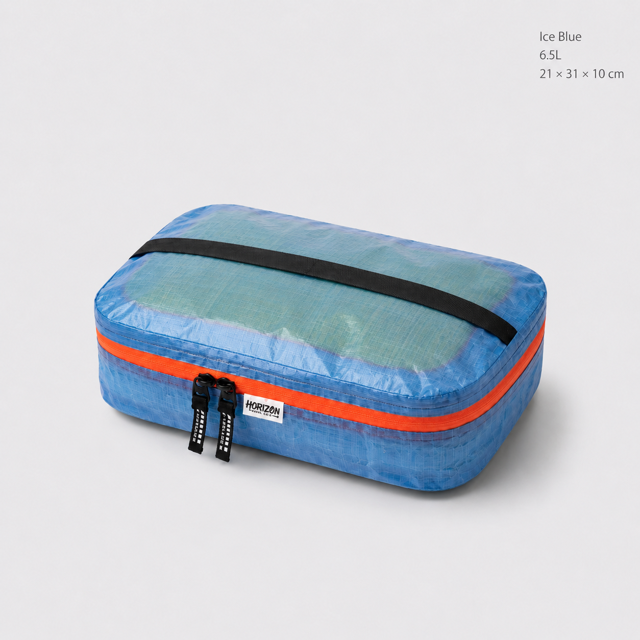 Ice Blue 6.5L Dyneema DCF storage pillow bag 21 by 31 by 10 cm