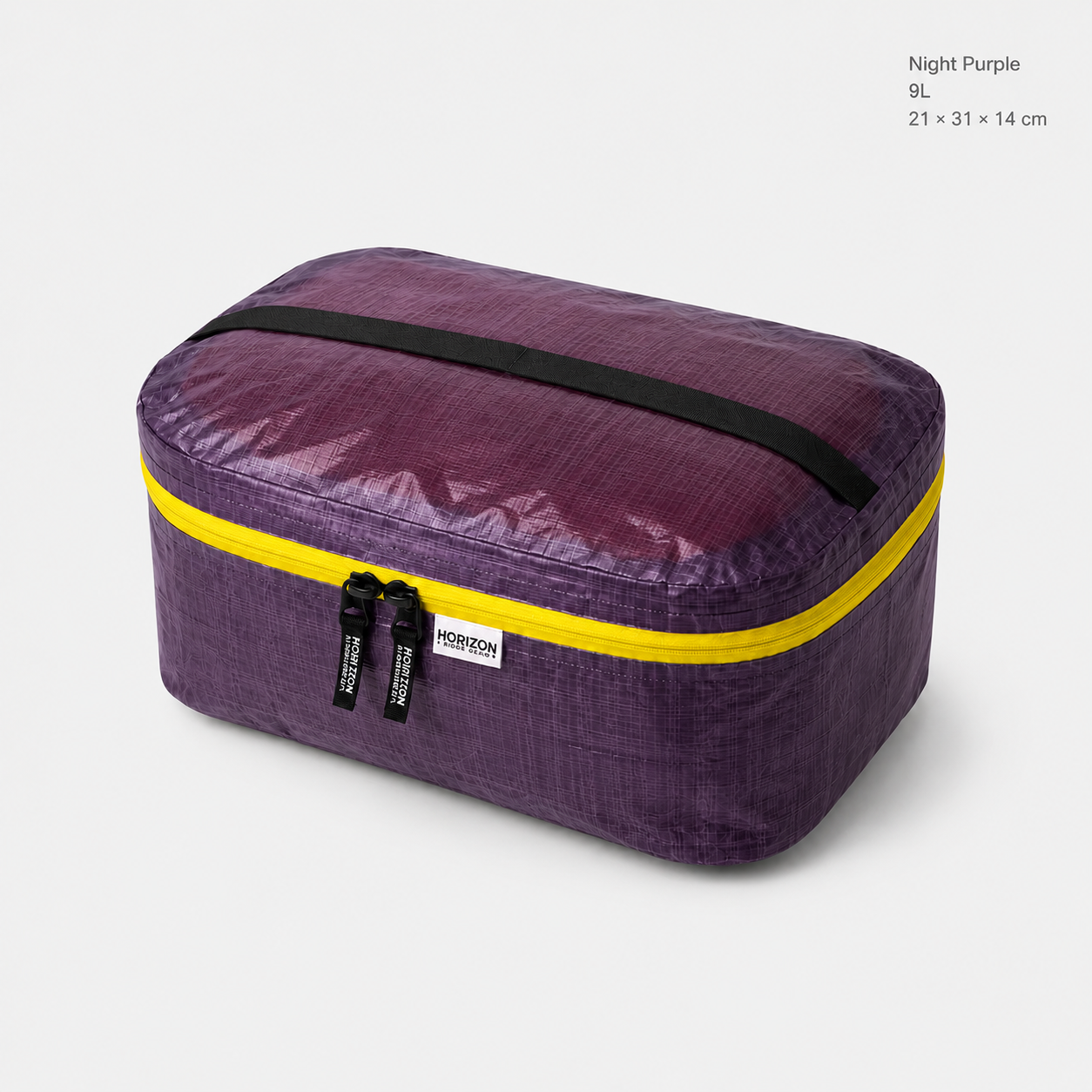 Night Purple 9L Dyneema DCF storage pillow bag 21 by 31 by 14 cm
