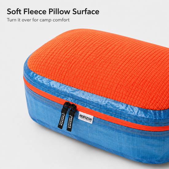 Dyneema 2-in-1 storage pillow bag packed with soft layers
