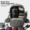 Backpack interior organized with UL roll-top storage bag