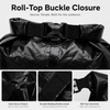 Roll-top buckle closure detail on Dyneema storage bag