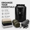 Dyneema roll-top storage bag for backpack clothing organization