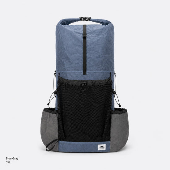 Blue Gray Dyneema DCH 55L ultralight backpack