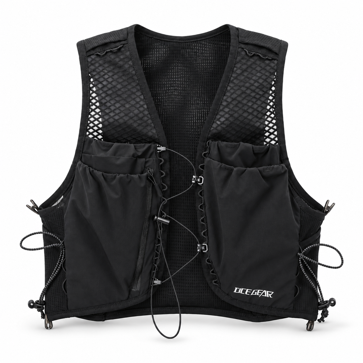 OCE GEAR black lightweight trail running hydration vest front view