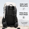 L size black 3D honeycomb backpack ventilation back panel structure