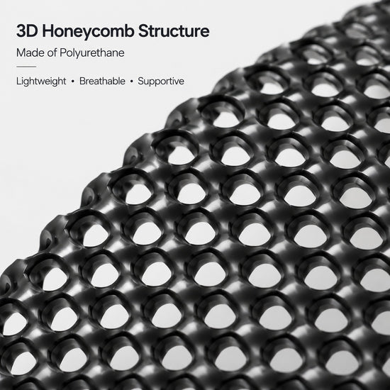 M size black 3D honeycomb backpack ventilation back panel material